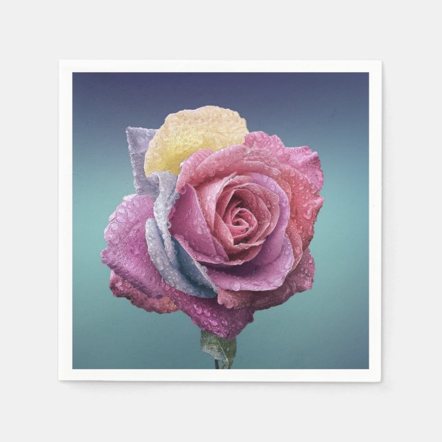 Guardanapo De Papel Rosa Rosa Napkins (Frente)