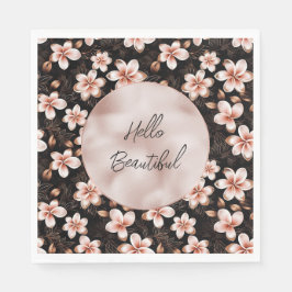 Guardanapo De Papel Rosa Rosa Rosa Rosa Dourada, Rosa Negra