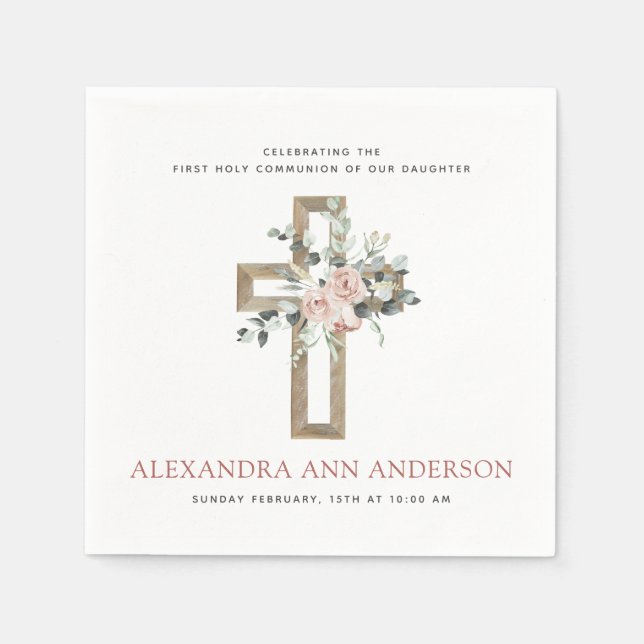 Guardanapo De Papel Rosa Rosa Rosa Rosa Rosa, Sagrada Comunidade (Frente)