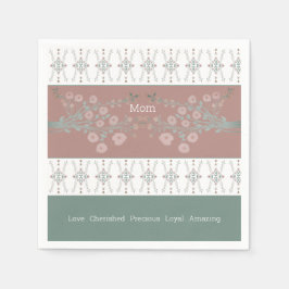 Guardanapo De Papel Rosa Teal E Rosa