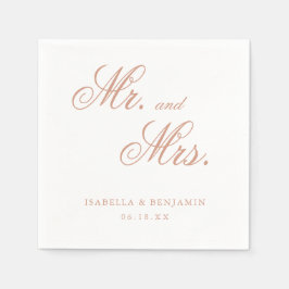 Guardanapo De Papel Rosa Tradicional Formal Elegante Casamento