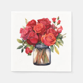 Guardanapo De Papel Rosa vermelha Wedding