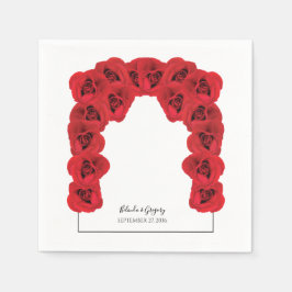 Guardanapo De Papel Rosa vermelha Wedding