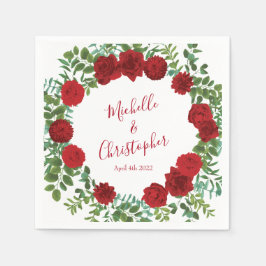 Guardanapo De Papel Rosa vermelha Wedding