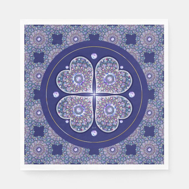 Guardanapo De Papel Rosace Azul (Frente)