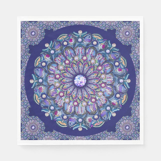 Guardanapo De Papel Rosace Azul (Frente)