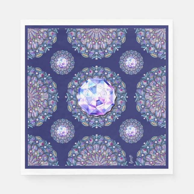 Guardanapo De Papel Rosace Azul (Frente)