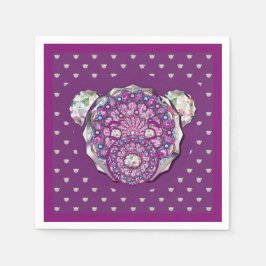 Guardanapo De Papel Rosace azul ou vermelho para bebê&criança