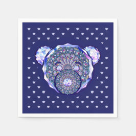 Guardanapo De Papel Rosace azul ou vermelho para bebê&criança