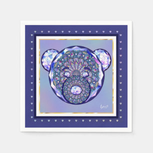 Guardanapo De Papel Rosace azul ou vermelho para bebê&criança
