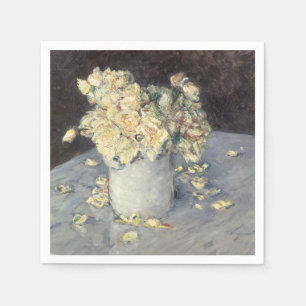 Guardanapo De Papel Rosas Amarelas em um Vaso por Impressionista de Ca