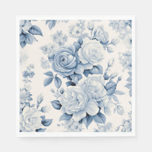 Guardanapo De Papel Rosas Azuis Anticorpos Românticos