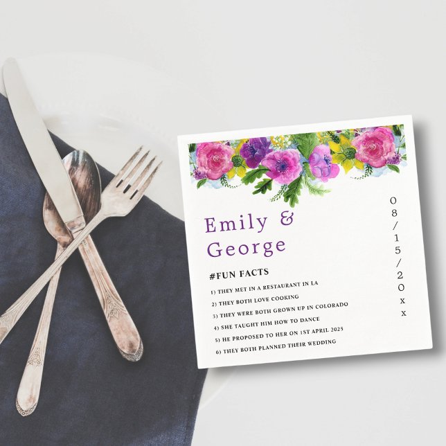 Guardanapo De Papel Rosas Botânicas Legantes Casamento Floral (Criador carregado)