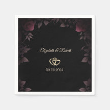 Rosas Burgundy Escuras Elegantes Casamento Preto
