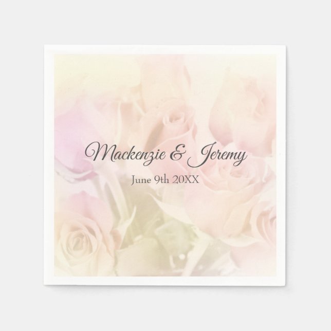 Guardanapo De Papel Rosas de pasta mole (Frente)