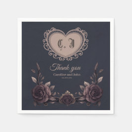 Guardanapo De Papel Rosas de safra romântica.