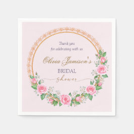 Guardanapo De Papel Rosas e bébé da respiração Bridal