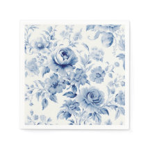 Rosas em Aquarela Azul Pastel Elegante