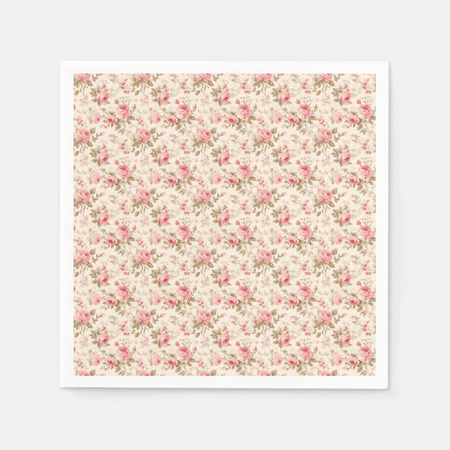 Guardanapo De Papel Rosas Inquietos Apaixonados Pela Natureza (Frente)