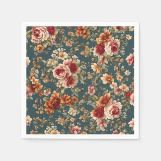 Guardanapo De Papel Rosas românticas refinados e flores lindas