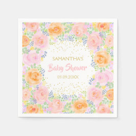 Guardanapo De Papel Rosas Rosa-chá de fraldas Cobra Aquarela Girly