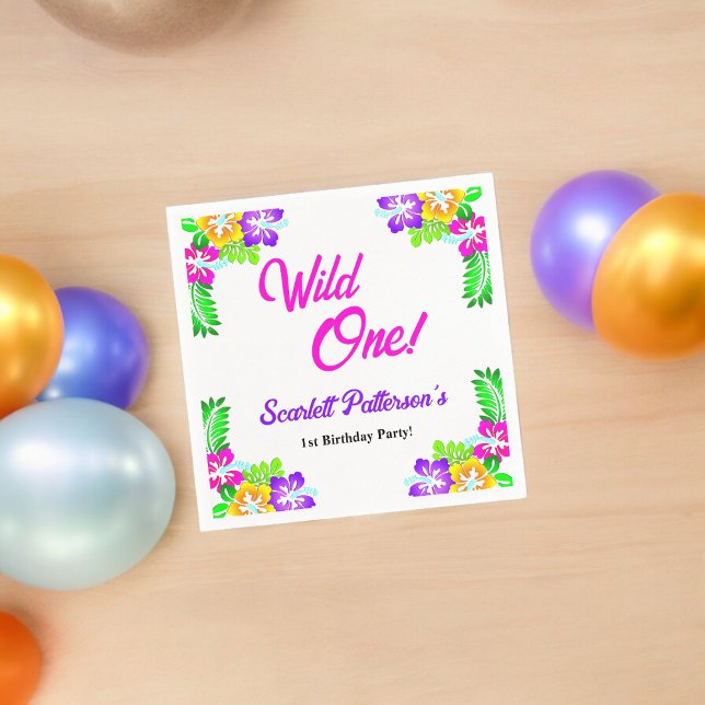 Guardanapo De Papel Rosas Russos Selvagens Um primeiro aniversario Flo (Criador carregado)