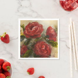 Guardanapo De Papel Rosas Vermelhas