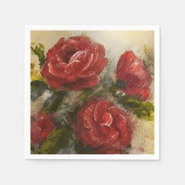Guardanapo De Papel Rosas Vermelhas