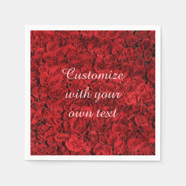 Guardanapo De Papel Rosas vermelhas (Frente)