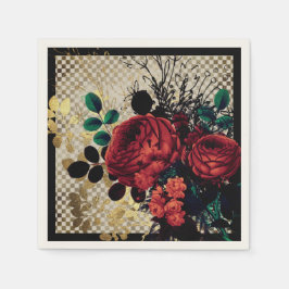 Guardanapo De Papel Rosas vermelhas góticas