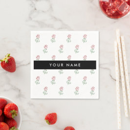 Guardanapo De Papel Rosas Vermelhas, Padrão de Rosas, Seu Nome