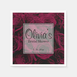 Guardanapo De Papel Rosas vermelho-escuro