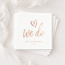 Guardanapo De Papel Rose Gold We Do Wedding Napkin