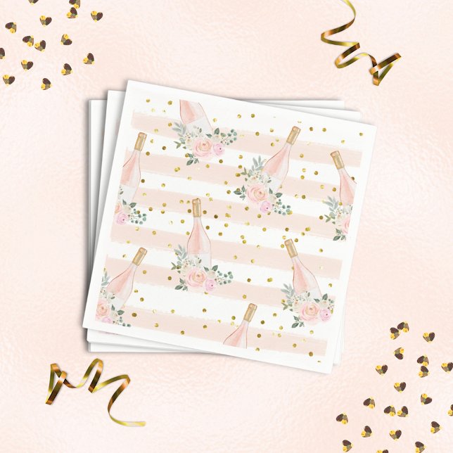 Guardanapo De Papel Rosé Wine Chá de panela Napkins (Criador carregado)