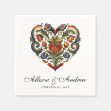 Rosemaling Heart | Arte popular norueguesa