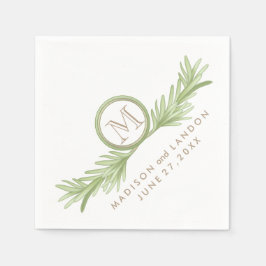 Guardanapo De Papel Rosemary Sprigs Herbal Wedding