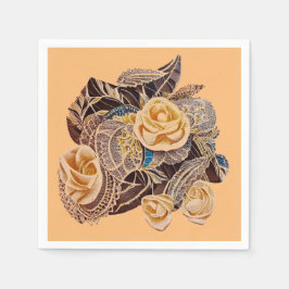 Guardanapo De Papel Rosen und Spitzen