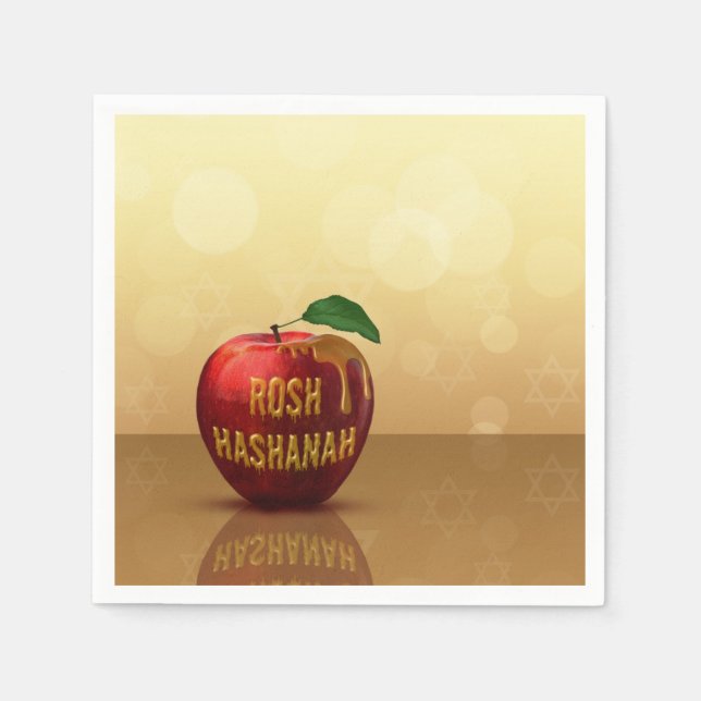 Guardanapo De Papel Rosh Hashanah Jewish New Year Honey Apple (Frente)