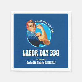 Guardanapo De Papel Rosie Riveter LABOR DAY CHURRASCO