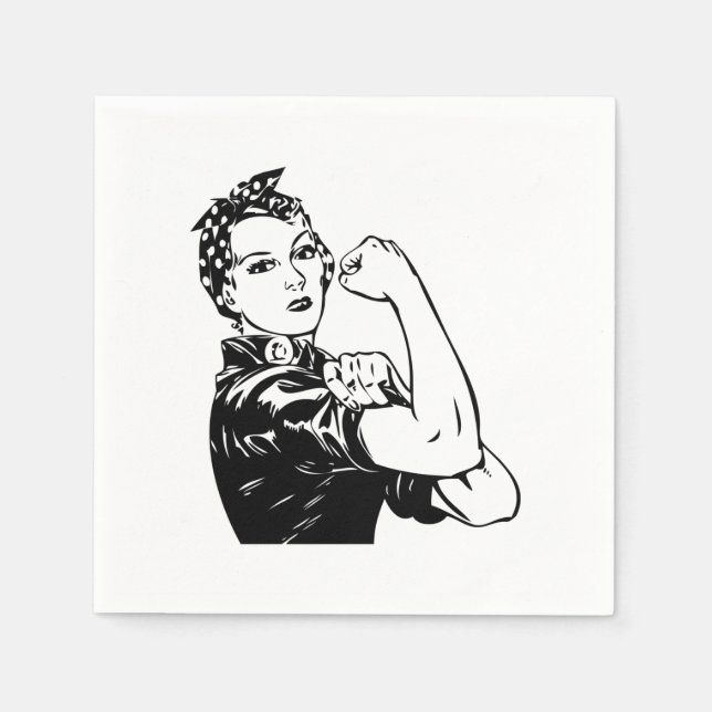 Guardanapo De Papel Rosie the Riveter (Frente)