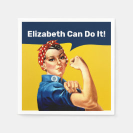 Guardanapo De Papel Rosie the Riveter | Nápoles | Personalizar