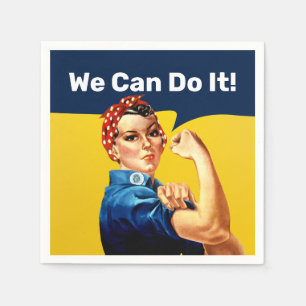 Guardanapo De Papel Rosie the Riveter Nápoles Texto personalizado