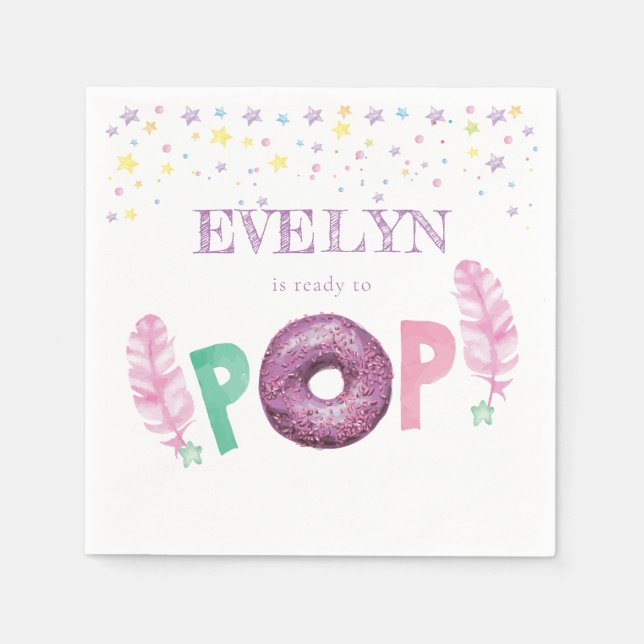 Guardanapo De Papel Rosquinha Baby Sprinkle Baby Girl (Frente)