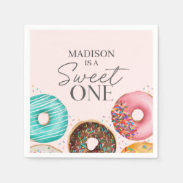 Guardanapo De Papel Rosquinha de Mesa de Parte primeiro aniversario as