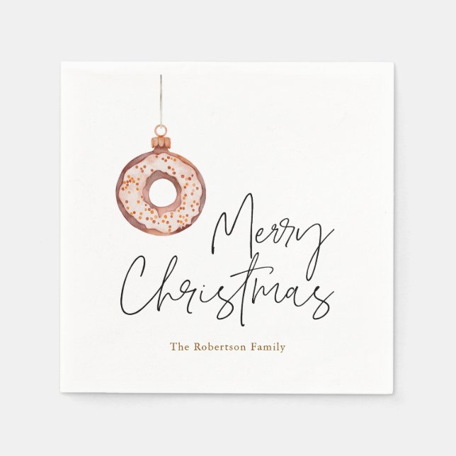 Guardanapo De Papel Rosquinha de Natal minimalista (Frente)