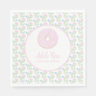 Guardanapo De Papel Rosquinha personalizável doce Primeiro aniversário