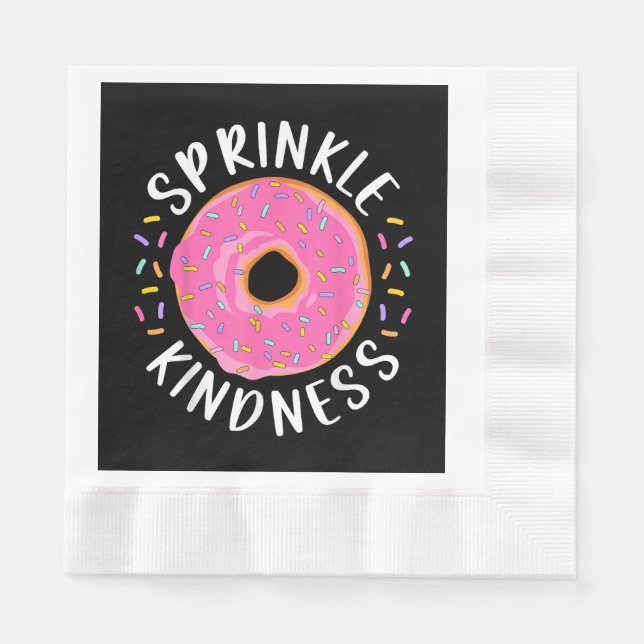 Guardanapo De Papel Rosquinha Sprinkle Kindness Meninas Engraçadas Mul (Frente)