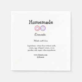 Guardanapo De Papel Rosquinhas caseiras feitas com amor adicionar text