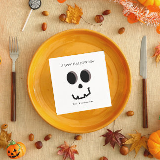 Guardanapo De Papel Rosto de Esqueleto Fofo de Halloween Personalizado
