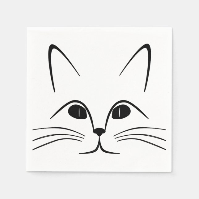 GUARDANAPO DE PAPEL ROSTO DE GATO (Frente)